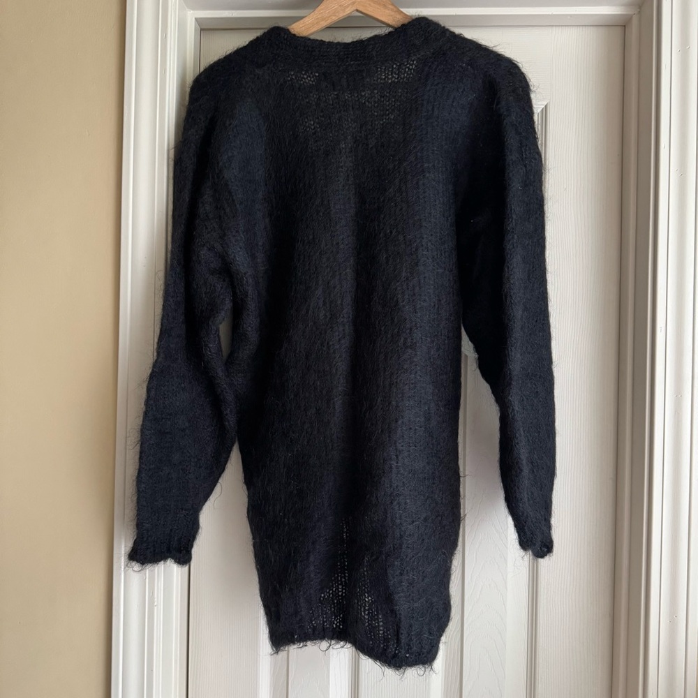 The Gold Label Designer Collection Mohair Vintage Sweater Black Made UK size S - Picture 4 of 8